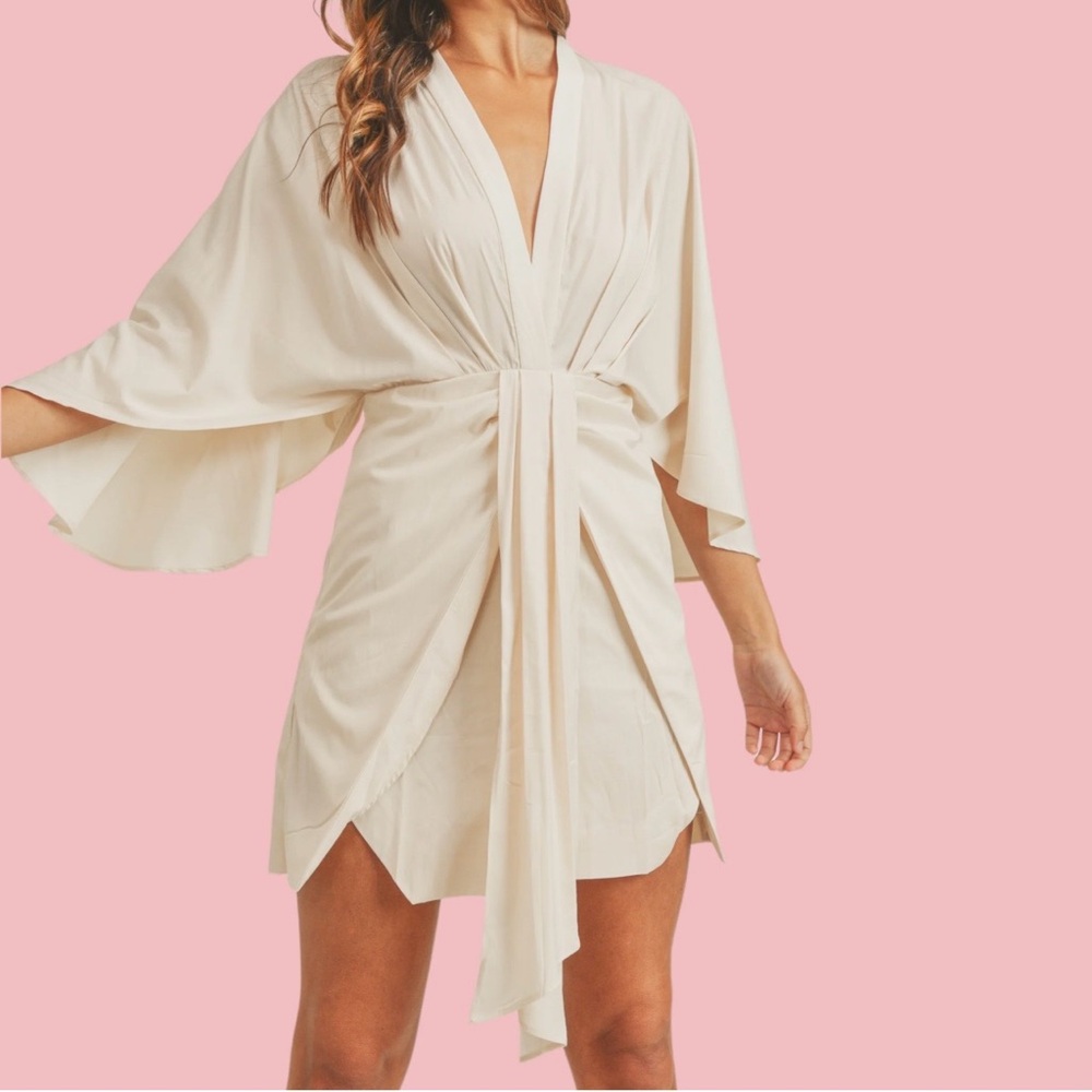NWT Mabel Satin Dolman Sleeve Dress Small